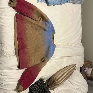 Zara ombré fuzzy sweatshirt